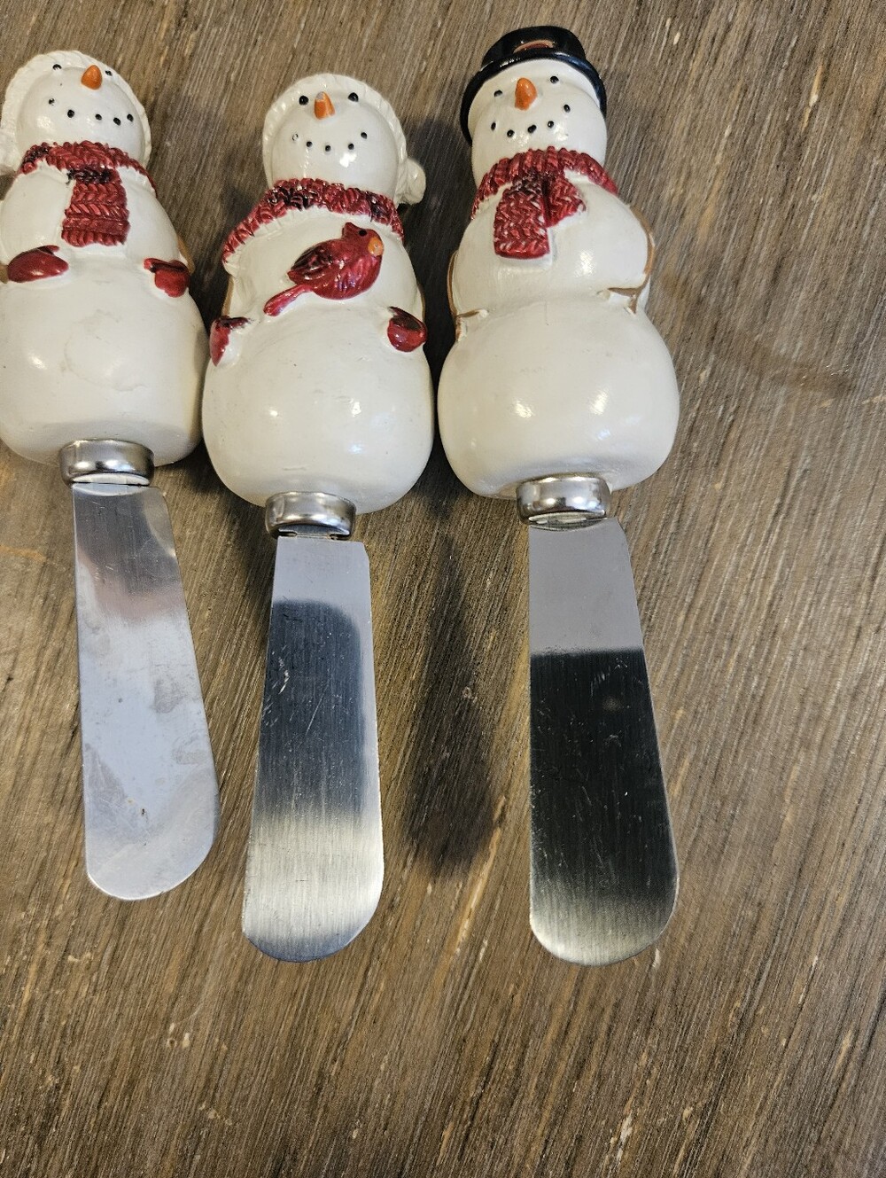 Snowmen Cheese Spreaders-Set Of 3
